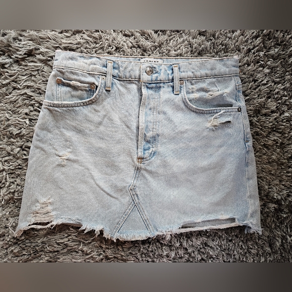 Agolde distressed jean skirt - Picture 1 of 6